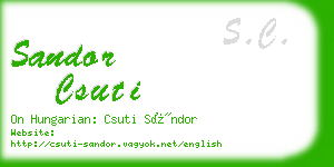 sandor csuti business card